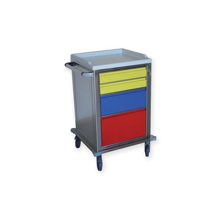 CARRELLO MODULARE INOX - 2+1+1 cassetti