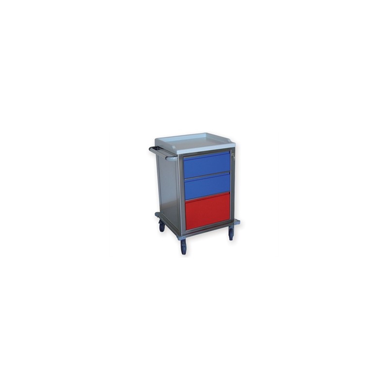 CARRELLO MODULARE INOX - 2+1 cassetti