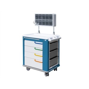 CARRELLO MEDICAZIONE -standard - bianco/blu