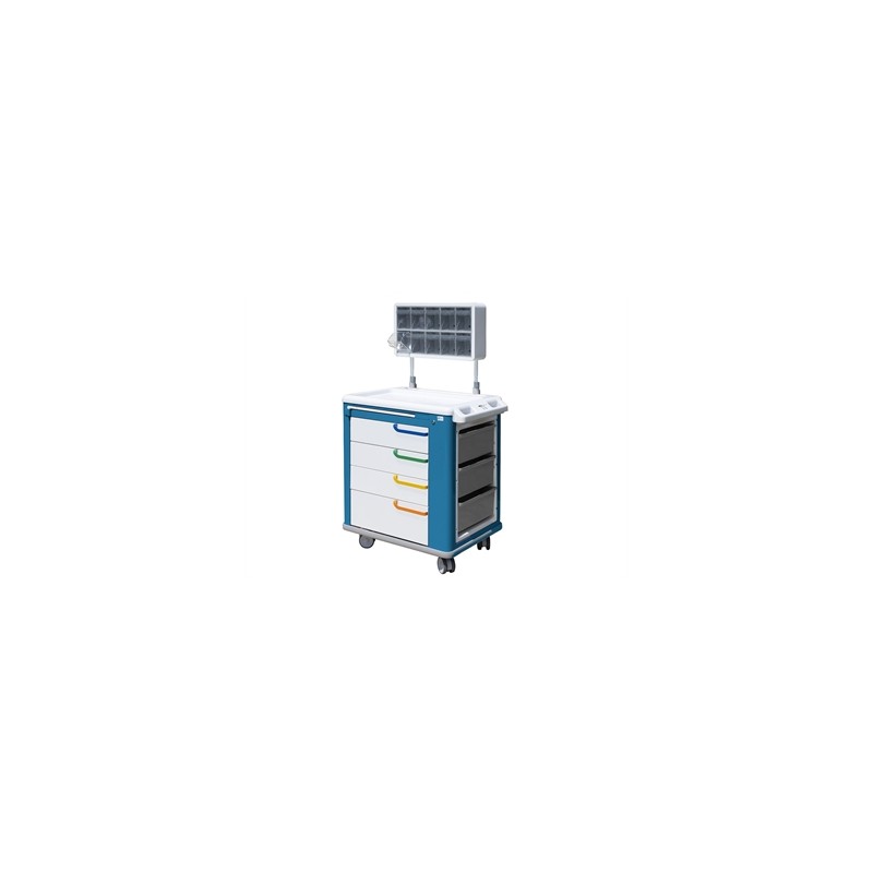 CARRELLO MEDICAZIONE -standard - bianco/blu