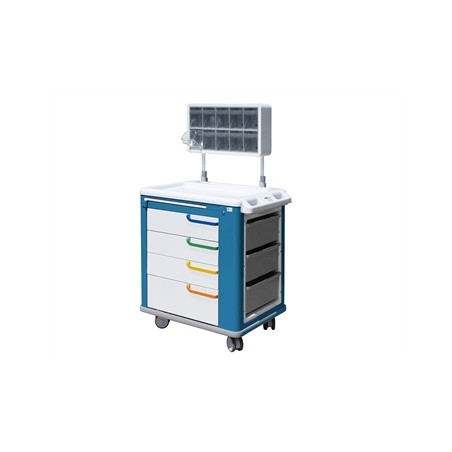 CARRELLO MEDICAZIONE -standard - bianco/blu