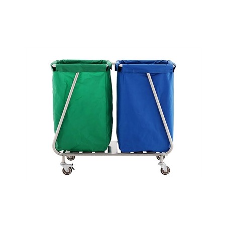 CARRELLO DOPPIO BIANCHERIA SPORCA - acciaio inox AISI 202