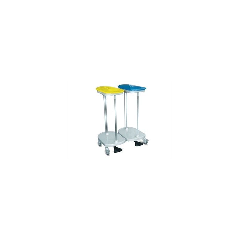 CARRELLO PORTASACCO a pedale - 2 sacchi