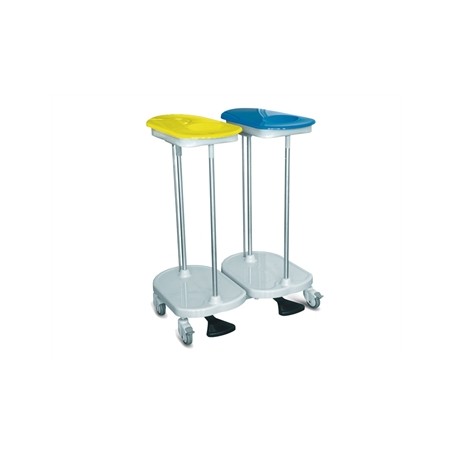 CARRELLO PORTASACCO a pedale - 2 sacchi