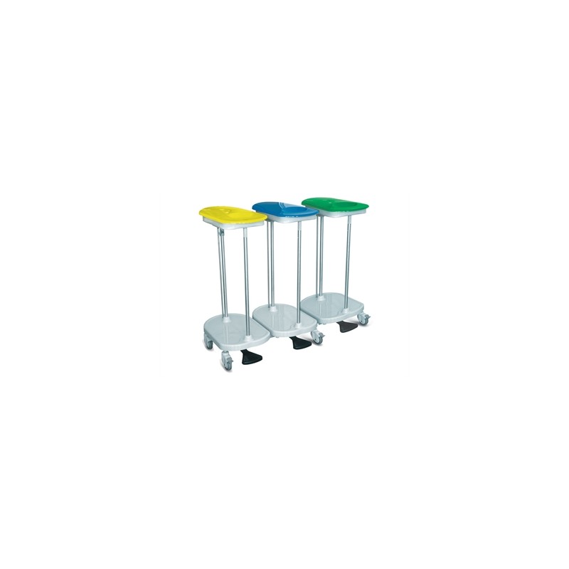 CARRELLO PORTASACCO a pedale - 3 sacchi