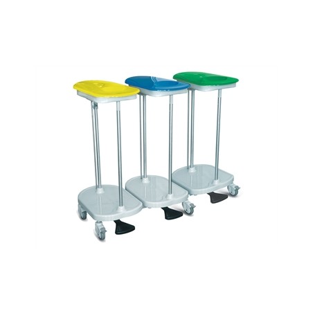 CARRELLO PORTASACCO a pedale - 3 sacchi