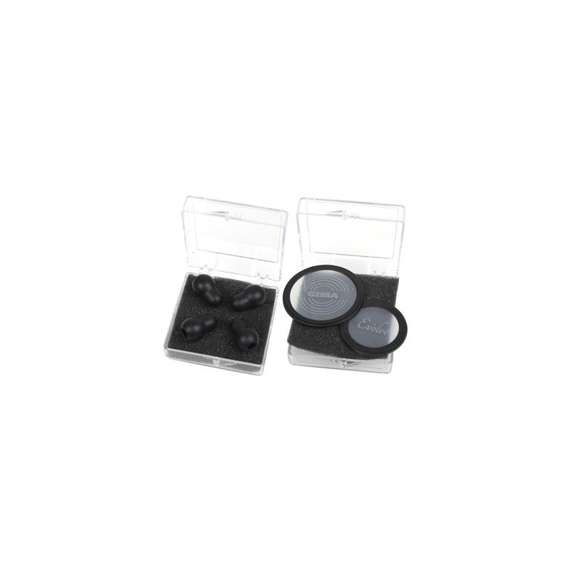 KIT GIMA EVOLVE: 2 DIAFRAMMI FLUTTUANTI + 2 PAIA DI OLIVE - nero - ricambio