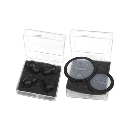 KIT GIMA EVOLVE: 2 DIAFRAMMI FLUTTUANTI + 2 PAIA DI OLIVE - nero - ricambio