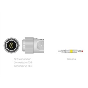 CAVO PAZIENTE ECG 2,2 m - banana - compatibile Cardioline