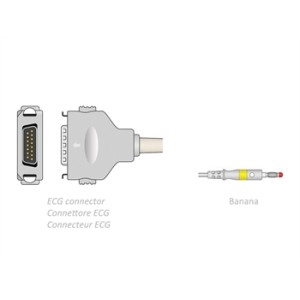 CAVO PAZIENTE ECG 2,2 m - banana - compatibile Fukuda Denshi