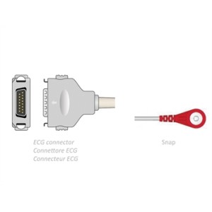 CAVO PAZIENTE ECG 2,2 m - snap - compatibile Fukuda Denshi