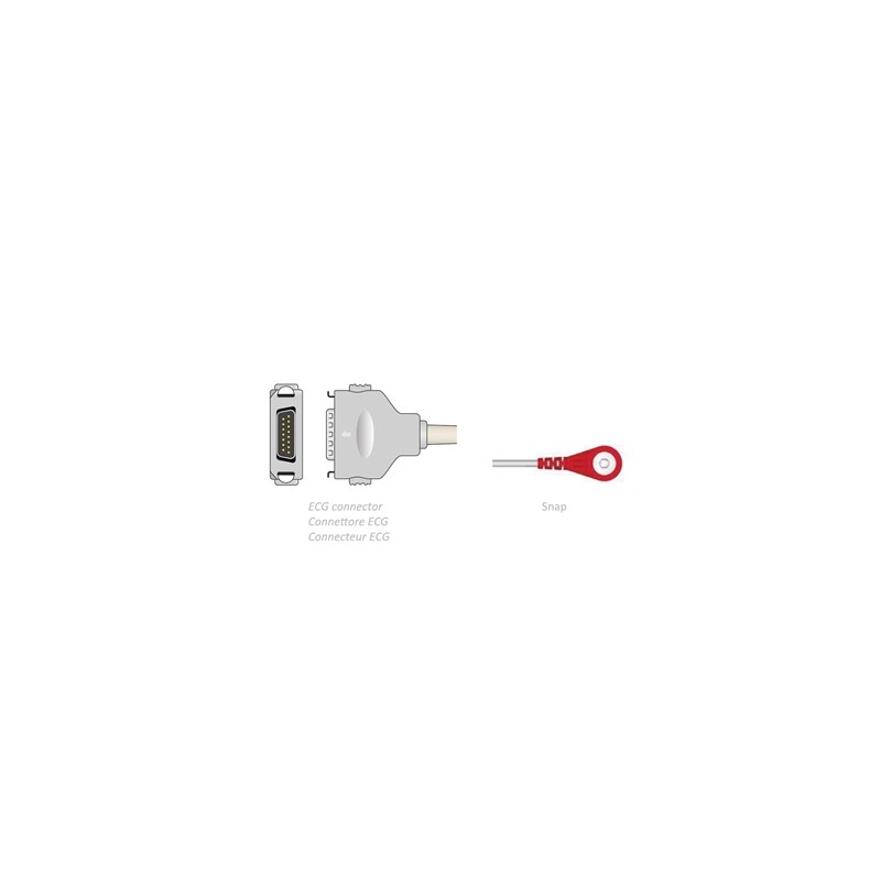 CAVO PAZIENTE ECG 2,2 m - snap - compatibile Fukuda Denshi