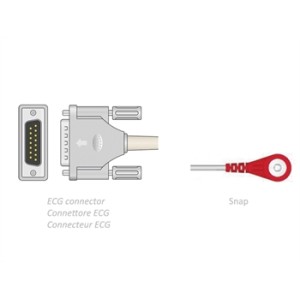 CAVO PAZIENTE ECG 2,2 m - snap - compatibile Esaote, Shiller