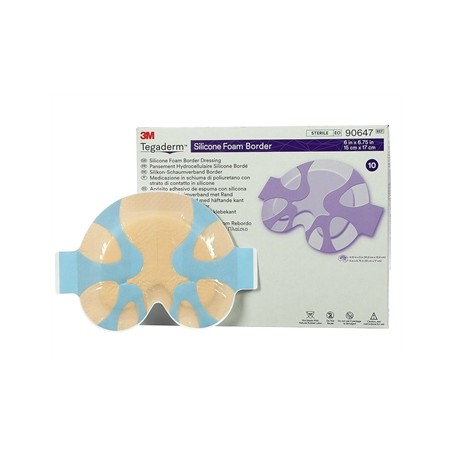 TEGADERM 3M MEDICAZIONE IN FOAM CON BORDI IN SILICONE 15x17 cm
