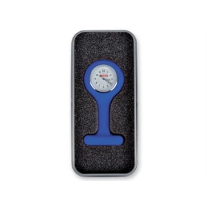 OROLOGIO PER INFERMIERI con scatola alluminio - rotondo - blu
