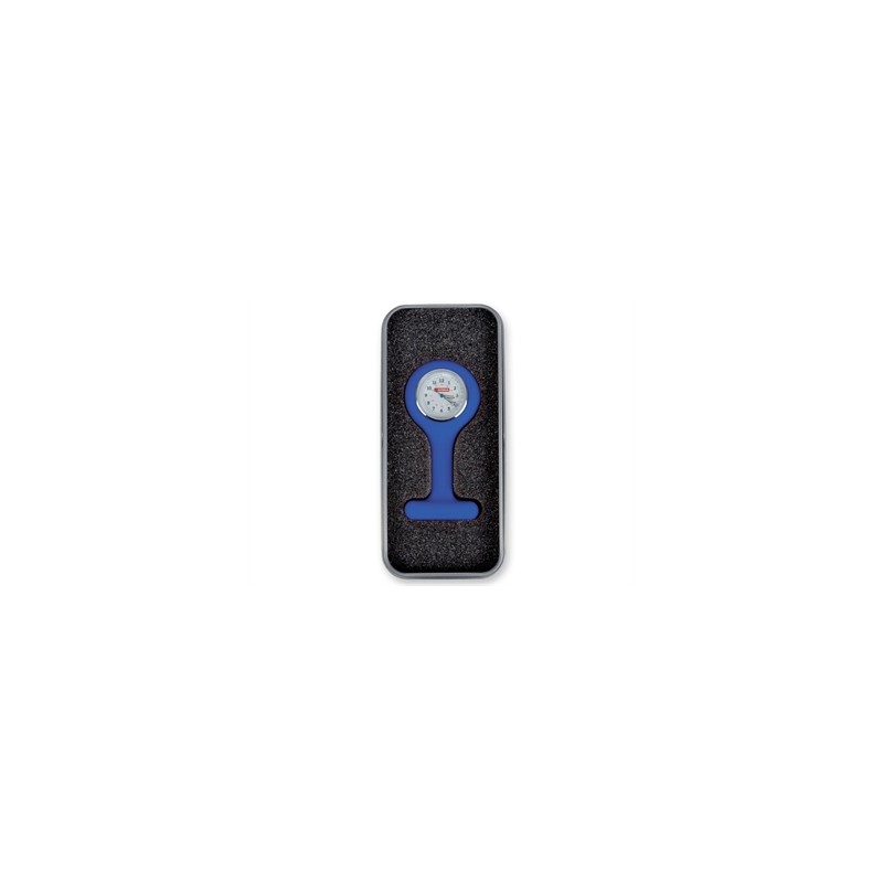 OROLOGIO PER INFERMIERI con scatola alluminio - rotondo - blu