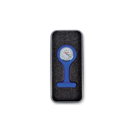 OROLOGIO PER INFERMIERI con scatola alluminio - rotondo - blu