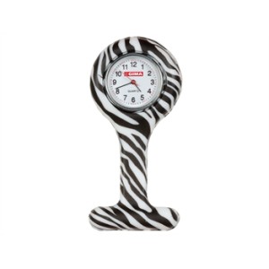 OROLOGIO PER INFERMIERI - rotondo - fantasia zebra