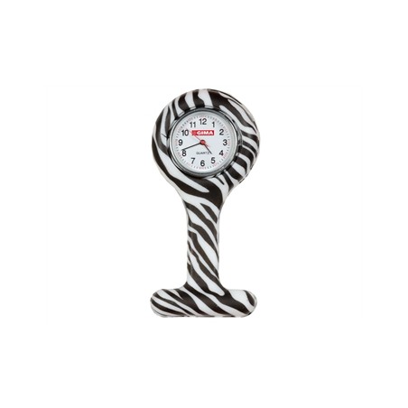 OROLOGIO PER INFERMIERI - rotondo - fantasia zebra