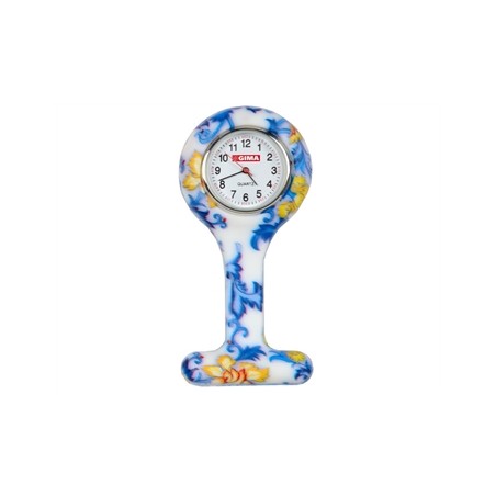 OROLOGIO PER INFERMIERI - rotondo - fantasia foglie