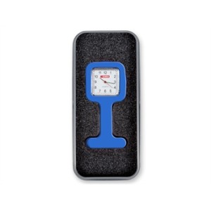 OROLOGIO PER INFERMIERI con scatola alluminio - quadrato - blu