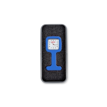 OROLOGIO PER INFERMIERI con scatola alluminio - quadrato - blu