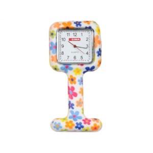 OROLOGIO PER INFERMIERI - quadrato - fantasia fiori