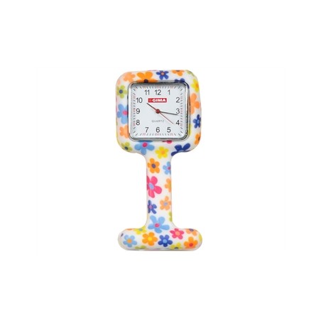 OROLOGIO PER INFERMIERI - quadrato - fantasia fiori
