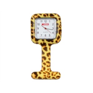 OROLOGIO PER INFERMIERI - quadrato - fantasia leopardo