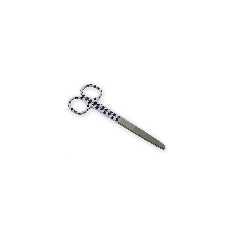 FORBICI RETTE PUNTE ALTERNE - fantasia orme - 14 cm