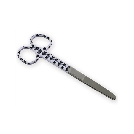 FORBICI RETTE PUNTE ALTERNE - fantasia orme - 14 cm