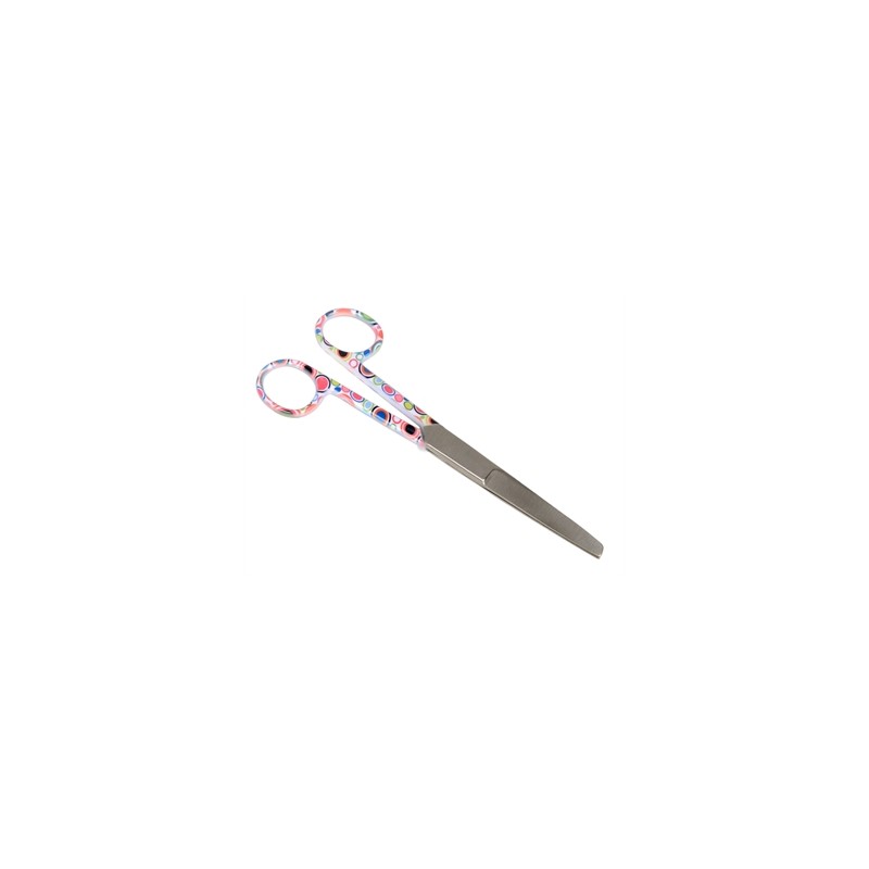 FORBICI RETTE PUNTE ALTERNE - fantasia bolle - 14 cm