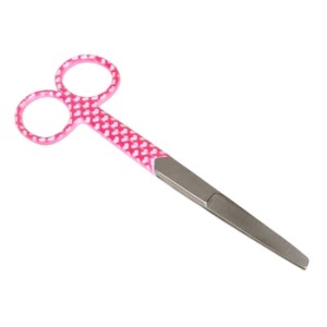 FORBICI RETTE PUNTE ALTERNE - fantasia cuori - 14 cm