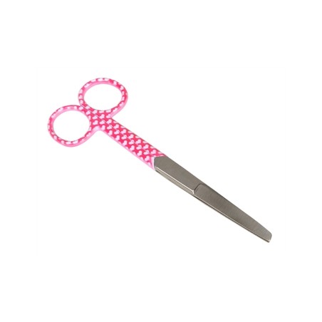 FORBICI RETTE PUNTE ALTERNE - fantasia cuori - 14 cm