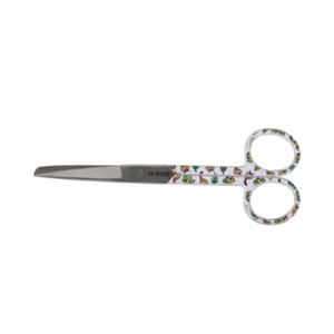 FORBICI IN ACCIAIO INOX RETTE PUNTE ALTERNE - fantasia bruco - 14 cm