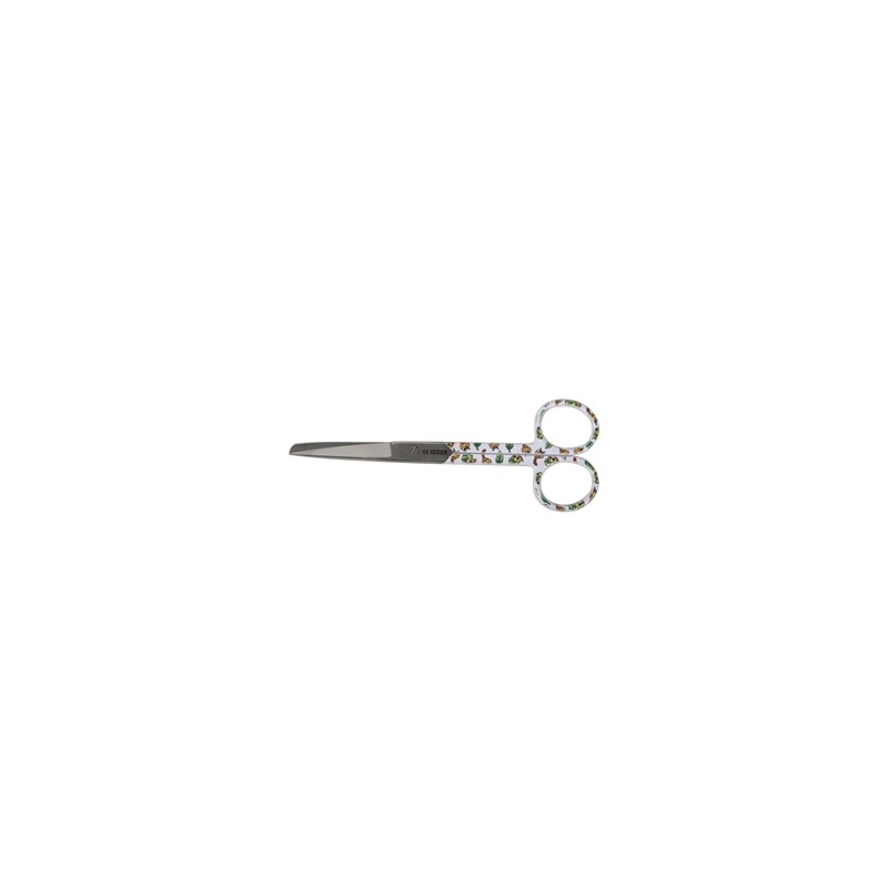 FORBICI IN ACCIAIO INOX RETTE PUNTE ALTERNE - fantasia bruco - 14 cm
