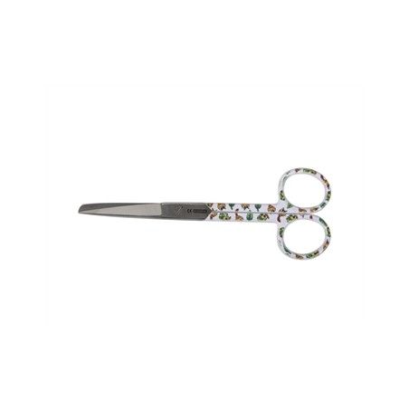 FORBICI IN ACCIAIO INOX RETTE PUNTE ALTERNE - fantasia bruco - 14 cm