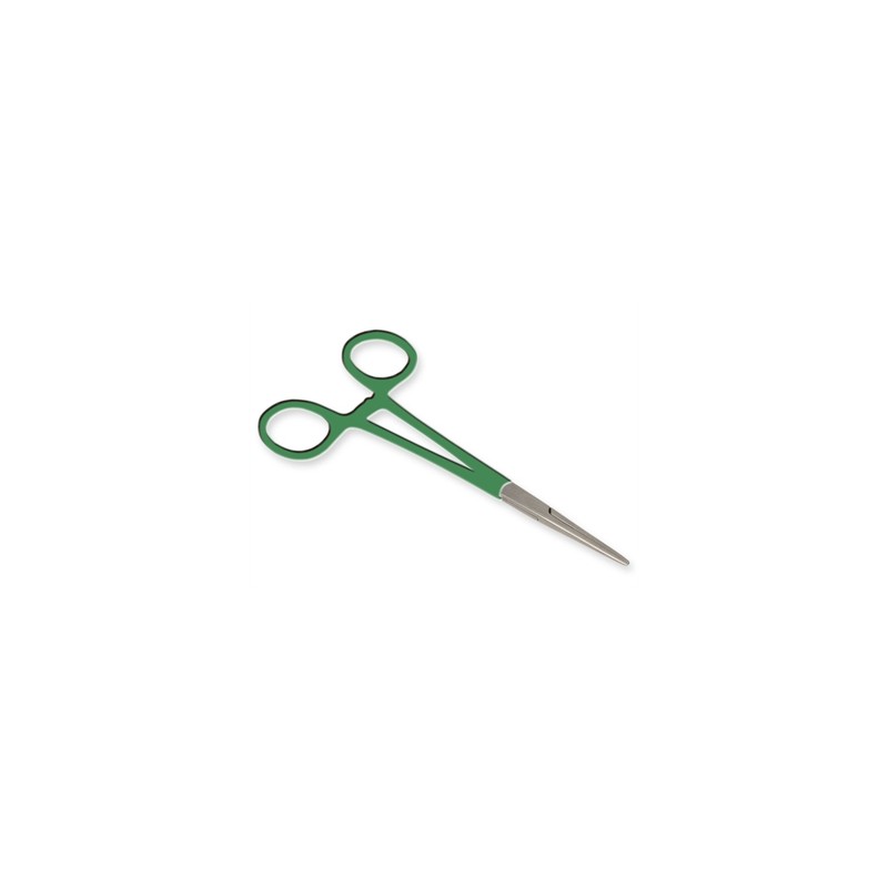 PINZA EMOSTATICA RETTA - anelli verdi - 16 cm