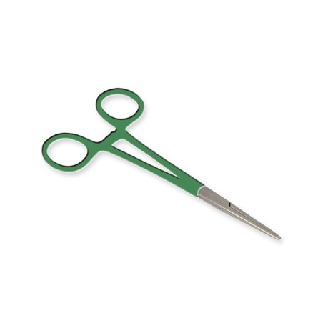 PINZA EMOSTATICA RETTA - anelli verdi - 16 cm