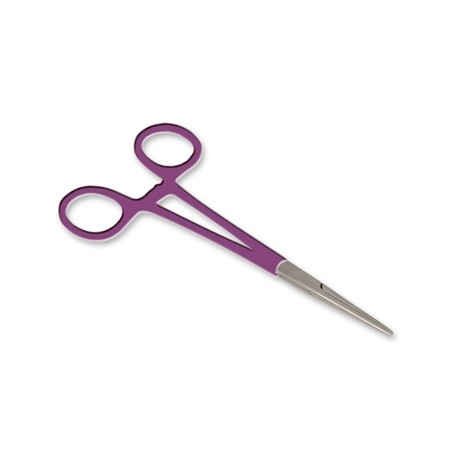 PINZA EMOSTATICA RETTA - anelli viola - 16 cm
