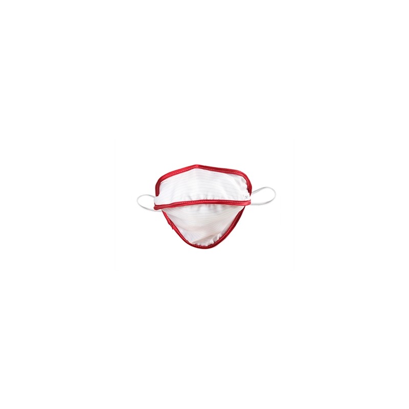 MASCHERINA RIUTILIZZABILE MYCROCLEAN JUNIOR/ADULTI SMALL BFE 99,8% - bianco/rosso