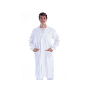 CAMICE BIANCO CON AUTOMATICI - cotone/poliestere - unisex - taglia L