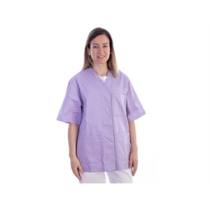 CASACCA CON AUTOMATICI - cotone/pol. - donna XS viola