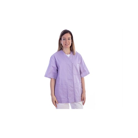 CASACCA CON AUTOMATICI - cotone/pol. - donna XS viola