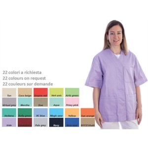 CASACCA CON AUTOMATICI - cotone/pol. - donna S colore a richiesta