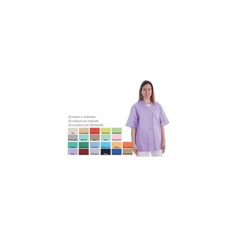 CASACCA CON AUTOMATICI - cotone/pol. - donna M colore a richiesta