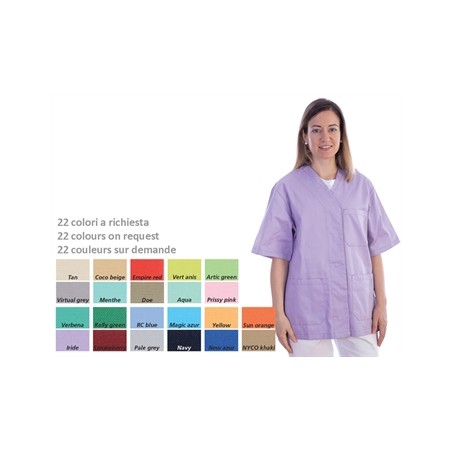 CASACCA CON AUTOMATICI - cotone/pol. - donna XXL colore a richiesta