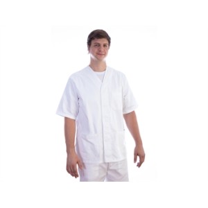CASACCA CON AUTOMATICI - cotone/pol. - unisex XS bianca