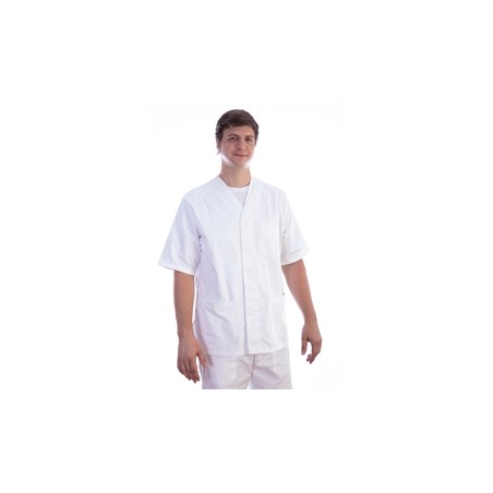 CASACCA CON AUTOMATICI - cotone/pol. - unisex XS bianca