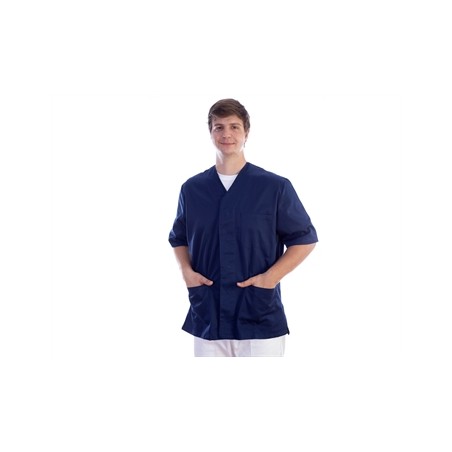 CASACCA CON AUTOMATICI - cotone/pol. - unisex M blu